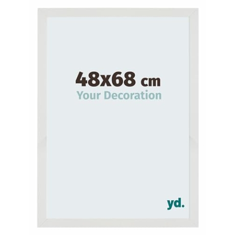 yd. Your Decoration - Puzzlerahmen 48x68 cm - Weiss Matt - Puzzlerahmen 500-1000 Teile - Holz Bilderrahmen - Mura