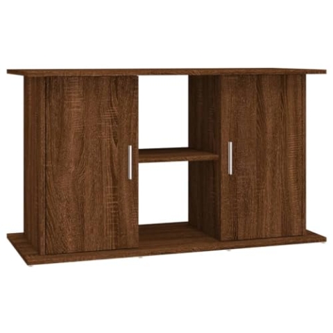 vidaXL Aquariumständer, Aquarium Unterschrank mit viel Stauraum, Aquarium Tisch mit Stabiler Oberplatte, Aquariumschrank Aquarium Halter, Braun Eichen Optik Holzwerkstoff