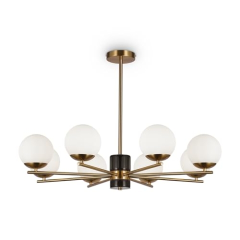 MAYTONI DECORATIVE LIGHTING Hängeleuchte Deckenleuchte Marmor Messing E27 60W für Wohnzimmer, Küche, Schlafzimmer, Esszimmer, Büro