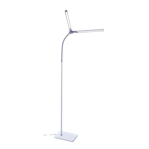 Daylight DuoPro Floor - New - 6,000K, 2,090 Lux at 30cm, Double Shade, 4 Brightness Levels, Flexible Arm, Energy Efficient, Perfect for Salons, Eyelash, Eyebrow, Tattooing