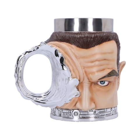 Nemesis Now Terminator T-1000 Bierkrug, Sci-Fi-Film-Trinkgeschirr, Sammlerstück, Terminator 2 Erinnerungsstücke und Geschenke