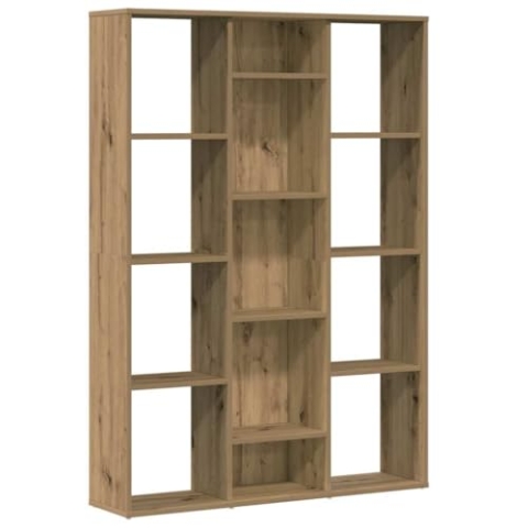 vidaXL Raumteiler/Bücherregal Artisan-Eiche 100x24x140cm Holzwerkstoff, Raumteiler, Aktenregal, Aufbewahrungsregal, Standregal, Büroregal, Raumtrenner