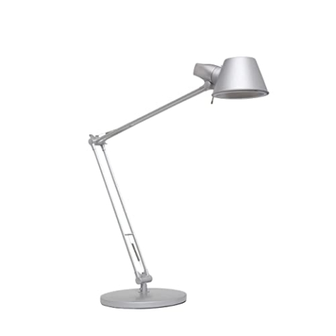 Maul LED-Tischleuchte MAULrock – professionelle Büro Arbeitsplatzleuchte – Smart Home fähige Schreibtischlampe mit 3000K Farbtemperatur – silber
