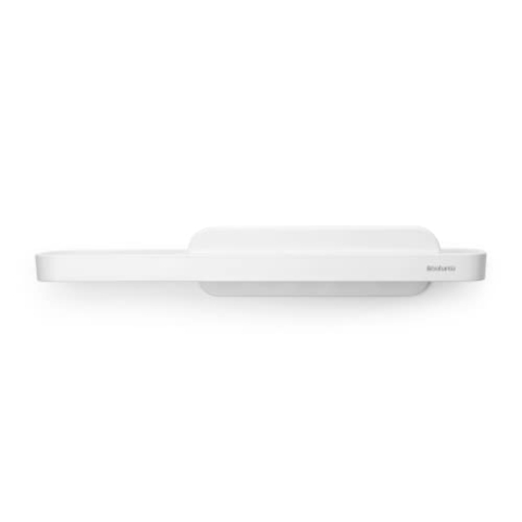 Brabantia - Mindset Duschablage mit Abzieher - Einfache Aufbewahrung - Hygienisches Wasserabflusssystem - Bis zu 2 kg - Korrosionsbeständig - Inklusive Befestigungsmaterial - Fresh White - 42 x 9 cm