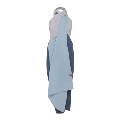 KNIT FACTORY - Fay Pareo/XL Schal - Strandtuch, XXL Schal und Pareo in einem - Multifunktionales Musselintuch - Sommer handtuchkleid - Damen Pareo aus 100% Bio-Baumwolle - Jeans/Indigo
