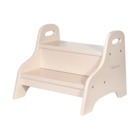 Kindsgut Holztritt, Tritt-Hocker mit 2 Stufen ideal für Kinder, dezente Farben und hochwertige Qualität, Sand