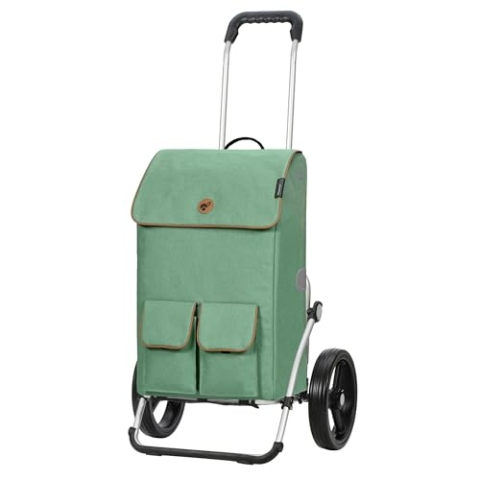 ANDERSEN Einkaufstrolley - Royal Shopper Ipek Ma Salbei 42 L Handwagen, isoliert, Kühltasche, robust, Aluminium, klappbar, leise Räder