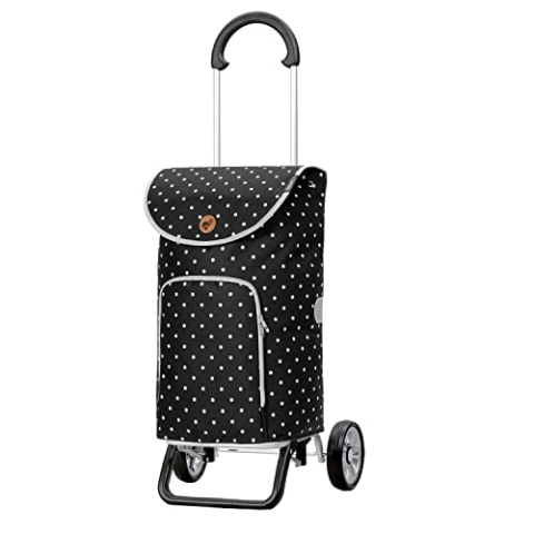 ANDERSEN Einkaufstrolley - Scala Shopper Plus Ole schwarz 47 L Handwagen,modisch,Shopping, Aluminium, klappbar, leicht, Räder abnehmbar