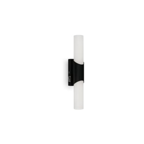BRILONER Leuchten - LED Spiegelleuchte mit Schalter, Spiegellampe Badezimmer, IP44, neutralweiße Lichtfarbe, 6, 5W, Schwarz, 32 cm, 2111-015, Länge 32cm