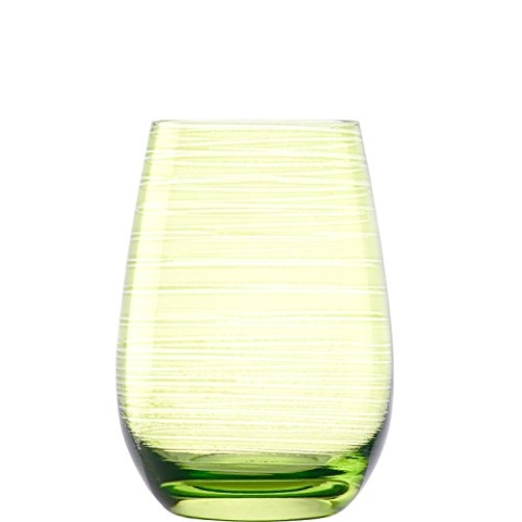 Stölzle Lausitz Gläser TWISTER 465 ml Grün I Trinkgläser 6er Set I Gläser-Set spülmaschinenfest I hohe Stoßfestigkeit I Universalgläser als Wassergläser & Saftgläser & Longdrinkgläser
