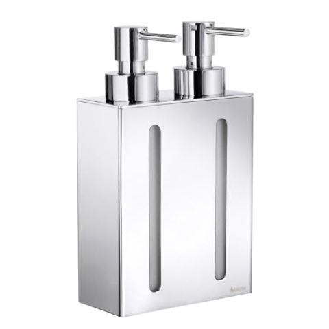 Smedbo Outline "Double Seife und Lotion Spender, Silber