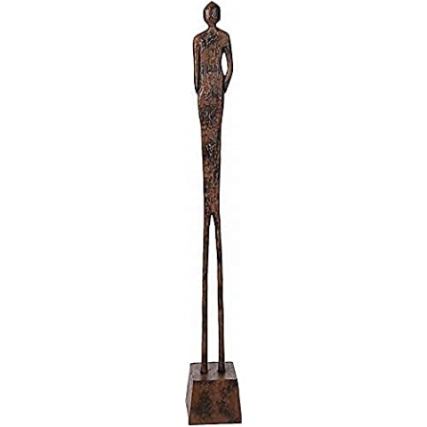 Casablanca Deko Skulptur Figur XXL - Augusta Aluminium braun Antikfinish Frauenkörper auf Basis - Höhe 113 cm