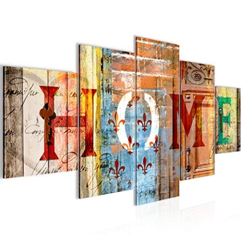 Runa Art - Bilder Home 200 x 100 cm 5 Teilig XXL Wanddekoration Design Bunt 502851a