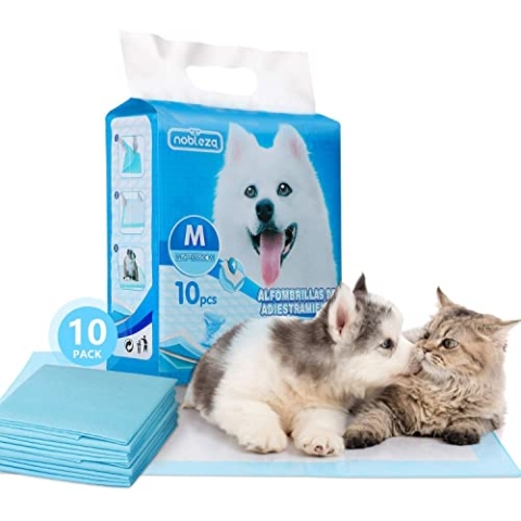 Nobleza -100 pcs x Ultra saugfähige Hunde Trainingsunterlagen Welpenunterlage Welpen Toilettenmatte, 60 * 60cm, Packung mit 100 Stück