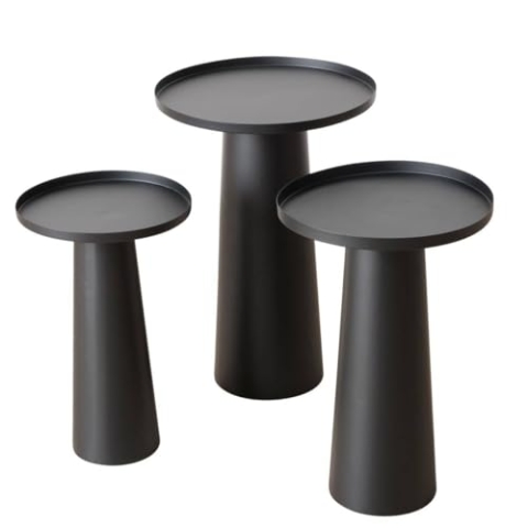 Boltze Home Metalltische Jacky, rund, 3er-Set