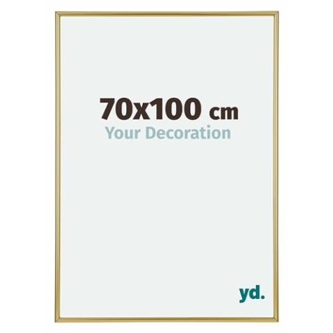 yd. Your Decoration - Bilderrahmen 70x100 cm - Gold - Bilderrahmen aus Kunststoff mit Acrylglas - Antireflex - Rahmen 70x100 cm - Annecy