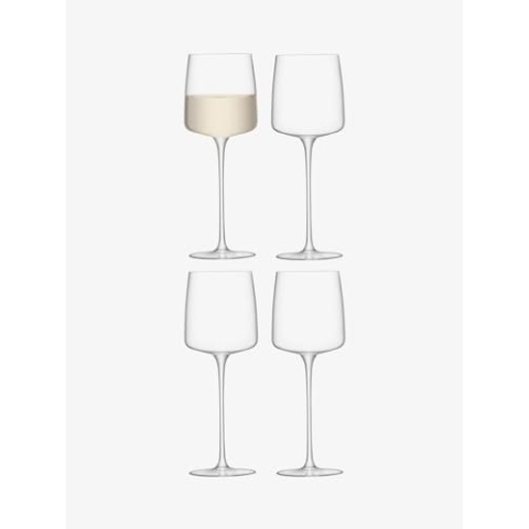 LSA International Metropolitan Weinglas, 350 ml, transparent, 4 Stück, spülmaschinenfest, MW02, Durchsichtig