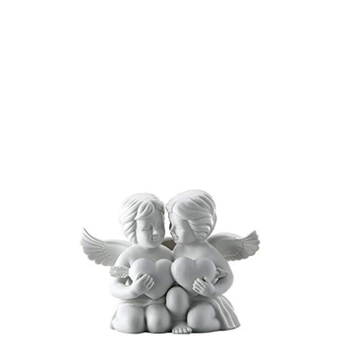 Rosenthal Engelpaar mit Herz Weiss Matt 12 cm