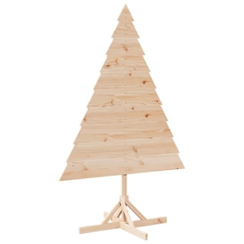 vidaXL Weihnachtsbaum, Christbaum zum Schmücken, Weihnachtsdeko für Zuhause Büro, Tannenbaum Weihnachtsdekoration, 180cm Massivholz