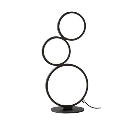 Trio Leuchten LED Tischleuchte Rondo 522610332, Metall schwarz matt, inkl. 17 Watt LED, Tast Dimmer