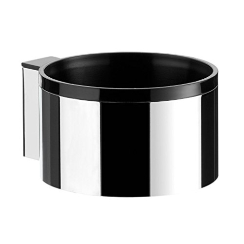 Emco 355900100 system 2 Halterung für Haartrockner, Wandbefestigung, Farbe chrom, Durchmesser 69 mm, runde Form