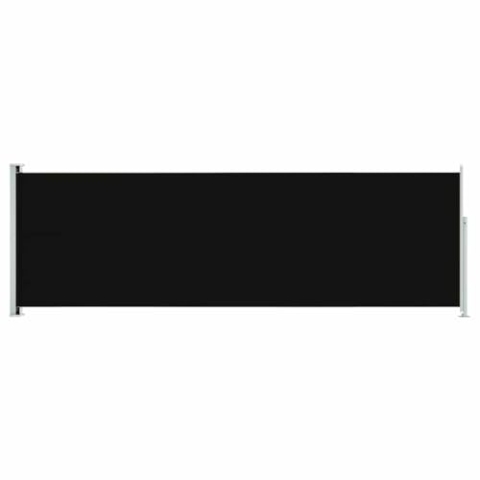 vidaXL Seitenmarkise Ausziehbar Sonnenschutz Sichtschutz Windschutz Seitenwandmarkise Seitenrollo Markise Balkon Garten Terrasse 200x600cm Schwarz