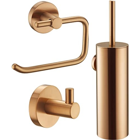 Ben Rundo 3-teiliges Toilettenset Gebürstetes Kupfer