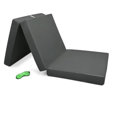 Klappmatratze Gästebett klappbar 90x200 cm Faltmatratze – Beautissu Gästematratze faltbar Reisematratze Klappbett Gäste Matratze – Campix Camping Matratze Tragegriff Bodenmatratze waschbar Anthrazit
