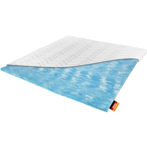 Meos® Gel-Schaum Topper 160x200cm für Matratzen & Boxspringbett - Made in Germany - hohes RG50 - Bezug bis 60°C waschbar - Matratzenauflage (160 x 200 cm)