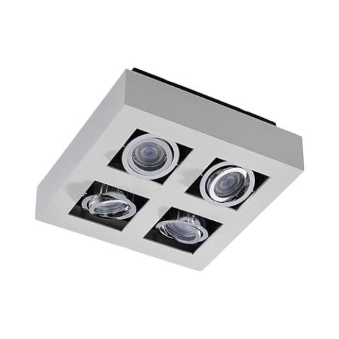 Arcchio Strahler Vince (Modern) in Weiß aus Aluminium (4 flammig, GU10) - Deckenlampe Deckenleuchte Lampe Spot Flurleuchte