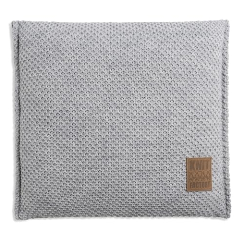 KNIT FACTORY - Lynn Kissen - Grau - 50x50 cm