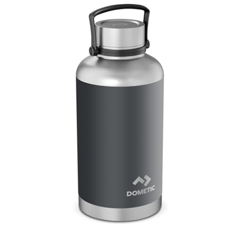Dometic Thermo Bottle 192 - Thermosflasche 1920ml - Größe Trinkflasche Edelstahl - Spülmaschinenfest, BPA-Frei, Doppelwandig - Thermoskanne, Isolierflasche - Slate