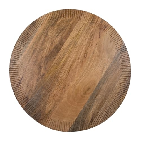 Jamie Oliver Big Love Alleskönner-Brett, FSC-Mangoholz, Holzbrett mit Geätztem Rand, Servierbrett, 48x48x2cm