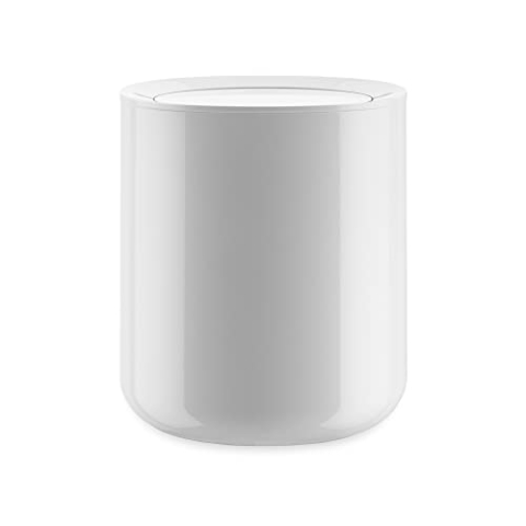 Alessi PL10 W Birillo Abfallkorb, weiß, 18, 5 x 18, 5 x 21 cm