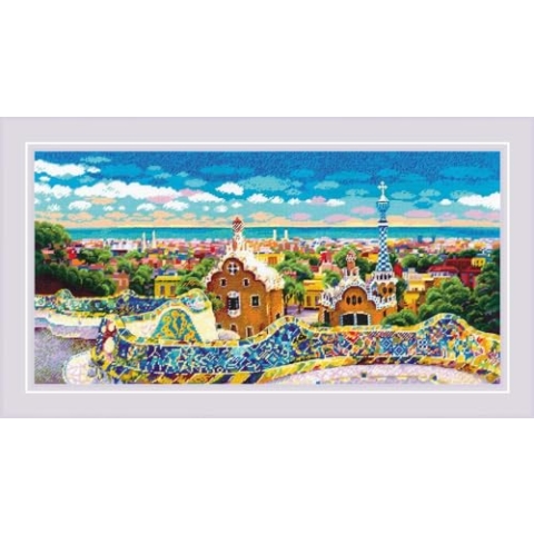 Riolis Kreuzstich Stickpackung "Park Güell", Zählmuster, 60x30cm