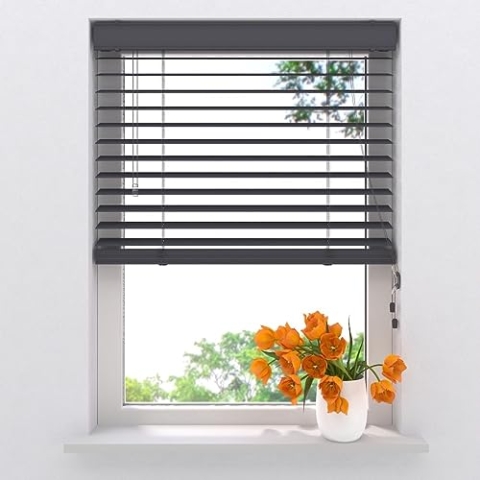 Raamdecoratie.com Kunststoff Jalousie Easy - 50 mm - Anthrazit - 150 x 240