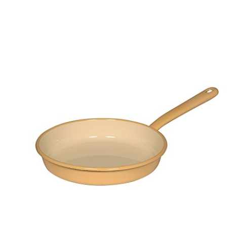 Riess, 0291-006, Omelettpfanne 22, CLASSIC - BUNT/PASTELL, Farbe Goldgelb, Durchmesser 22 cm, Höhe 7.5 cm, Emaille, Induktion