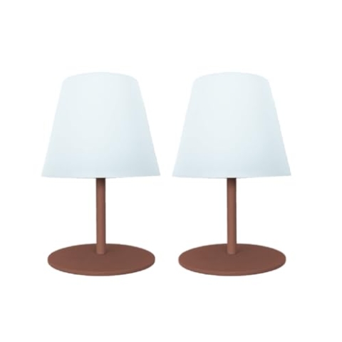 Lumisky 2er Set LED Tischleuchte TWINS Terracota H16cm kabellos