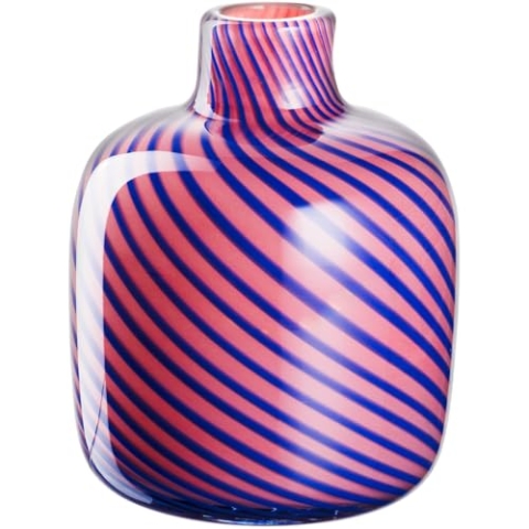 LEONARDO HOME Filo Colori Vase, 1 Stück, handgemachtes Kunstwerk, formschönes Unikat, leidenschaftliches Windlicht, Moderne Dekovase als Highlight, Höhe 17,2 cm, pink, 047515
