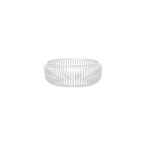 Blomus -LITO- Bowl | Obstschale aus hochwertigem Stahl | Dekoschale mit Streben in Weiß | Größe M | 9,5H Ø 25 cm