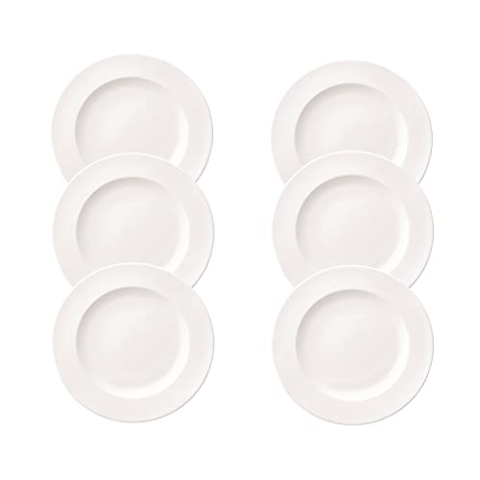 Villeroy & Boch - For Me 6x Speiseteller, Premium Porzellan, weiß