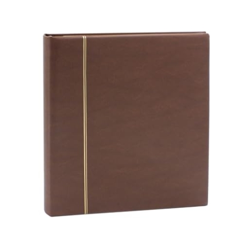SAFE 808 Ringbinder Favorit Kunstleder 'Skai' braun I mit 14 Ringen I 2 Blattwendern I 2 Karton-Vorsatzblättern | ohne Schutzkassette I 315 x 305 x 50 mm
