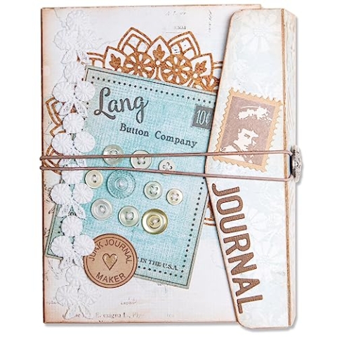 Sizzix ScoreBoards Plus Die Frame Pocket Journal von Eileen Hull | 666152 | Steel-Rule Stanzschablone für Kartenherstellung, Scrapbooking, Papierhandwerk und mehr, Papier Stahllegierung, One Size