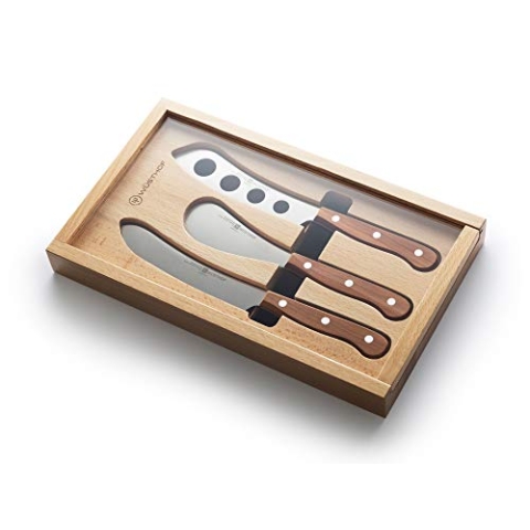 Wüsthof 9548 Charcuterie Set Messersatz, Edelstahl, Holz, Braun, 14 cm Klinge