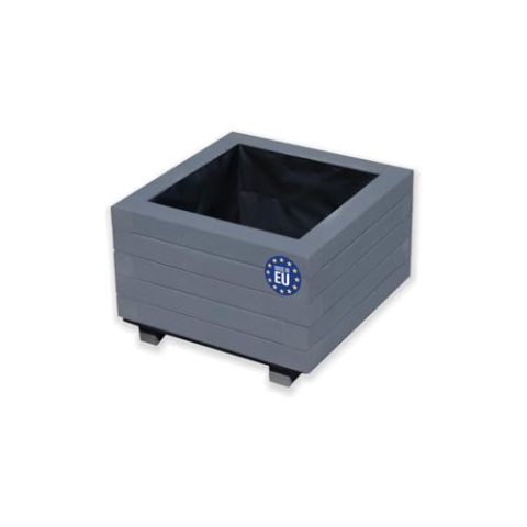 Alfalux Hochbeet 40 x 40 x 30H cm Blumenkasten aus Holz Pflanzkübel Garten Balkon Terrasse GRAU ANTHRAZIT 40KAN4030AN
