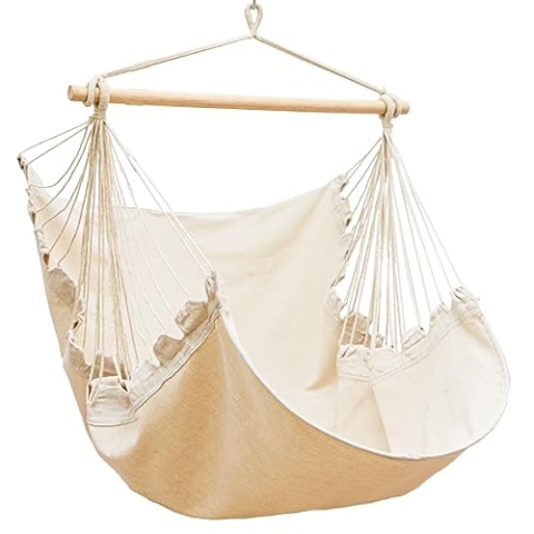 AMANKA XL Hängesessel Outdoor 155x125cm - Gartenmöbel Hängesessel - Relaxsessel Outdoor Hängesessel Indoor Hängesessel Kinder Hängeschaukel Hängesitz - Hängestuhl ohne Gestell Hängesessel Boho Style