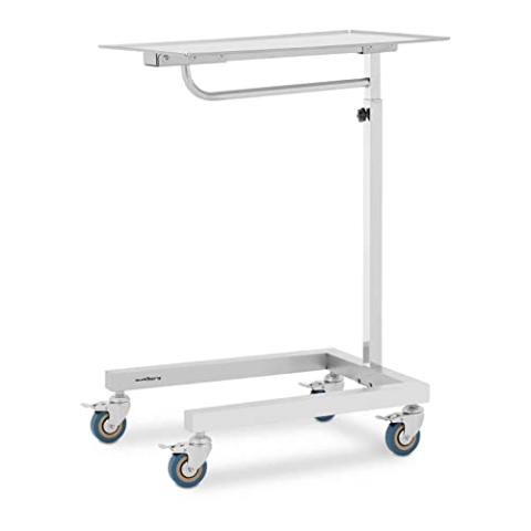 Steinberg Systems Rollwagen / Instrumententisch seitlich offenes Design 600 x 400 mm höhenverstellbar Edelstahl/Gummi Instrumentenwagen