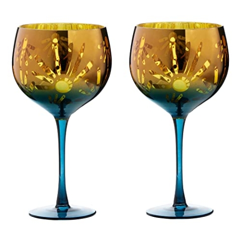 ARTLAND – Fiesta Gin-Gläser – Bunt & vielseitig – Cocktailglas-Set – Handgefertigte Gläser – 2er Set