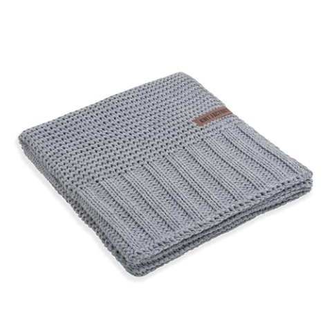 KNIT FACTORY - Vinz Plaid - Grau - 160x130 cm