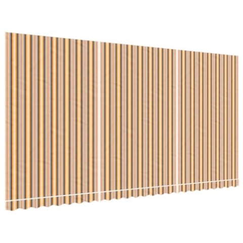 vidaXL Markisenbespannung, Markisenstoff mit PU-Beschichtung, Markisentuch Wetterfest, Ersatzstoff Markise, Mehrfarbig Gestreift 6x3m